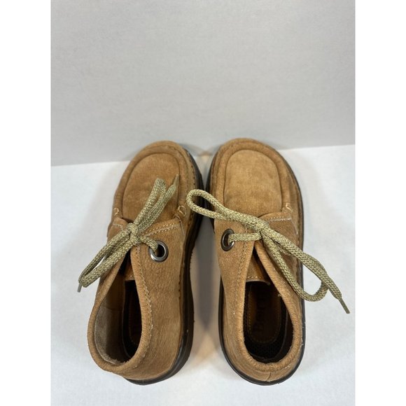 Born Wavz Chunky Lace Up Tan Leather 6.5 M Women’s 85320 - Picture 3 of 6